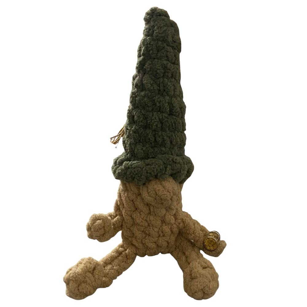 Handmade 9" Tall Whimsical Crochet Soft Gnome Christmas Ornament w/ Magical Dust